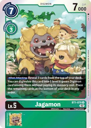 Jagamon (Official Tournament Pack Vol. 7) (BT1-078) - Release Special Booster 1.0 Foil