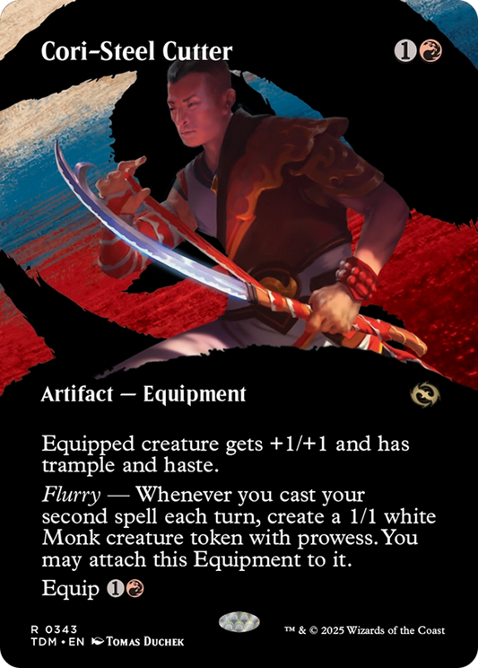 Cori-Steel Cutter (TDM-343) - Tarkir: Dragonstorm: (Showcase) (Borderless) Foil