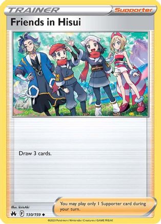 Friends in Hisui 130 - Reverse Holofoil Crown Zenith - Uncommon