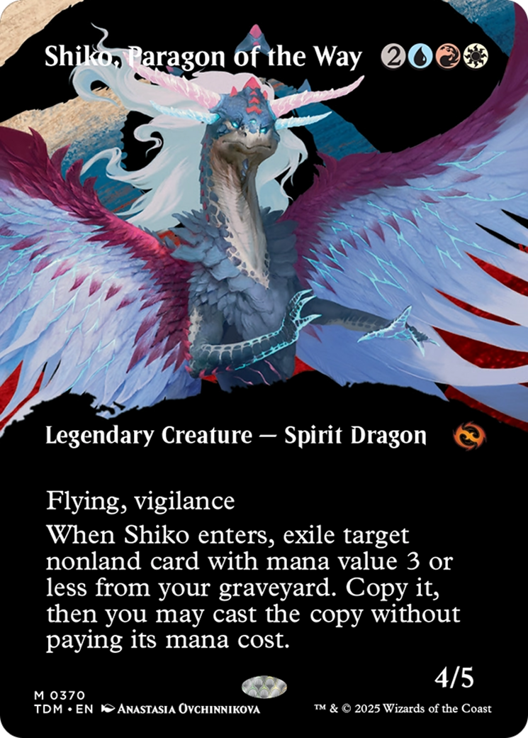 Shiko, Paragon of the Way (TDM-370) - Tarkir: Dragonstorm: (Showcase) (Borderless)