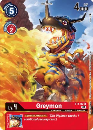 Greymon - ST1-07 (Dimensional Phase Pre-Release) (ST1-07) - Starter Deck 01: Gaia Red