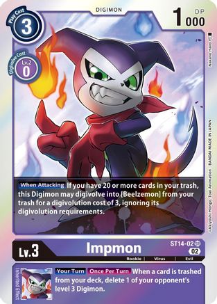 Impmon (ST14-02) - Starter Deck 14: Beelzemon Advanced Deck Set Foil