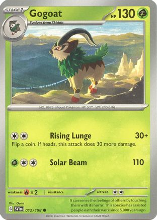 Gogoat 012/198 - Reverse Holofoil SV01 Scarlet & Violet Base Set - Common