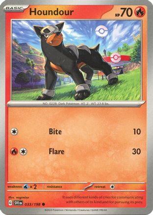 Houndour 033/198 SV01 Scarlet & Violet Base Set - Common
