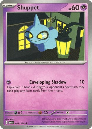 Shuppet 087/198 SV01 Scarlet & Violet Base Set - Common