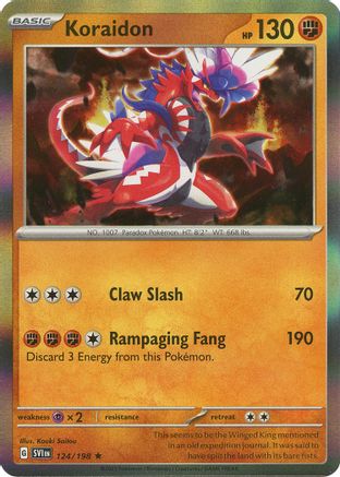 Koraidon 124/198 - Reverse Holofoil SV01 Scarlet & Violet Base Set - Rare