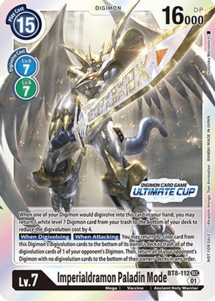 Imperialdramon Paladin Mode (Ultimate Cup 2023) (BT8-112) - New Awakening Foil