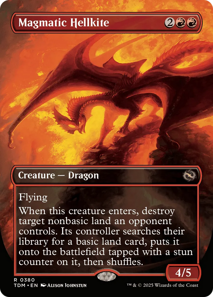Magmatic Hellkite // Magmatic Hellkite (TDM-380) - Tarkir: Dragonstorm (Borderless) Foil