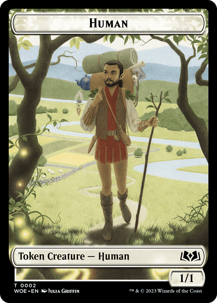 Human (WOE-002) - Wilds of Eldraine Tokens Foil