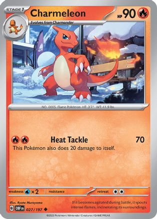 Charmeleon 027/197 SV03 Obsidian Flames - Uncommon