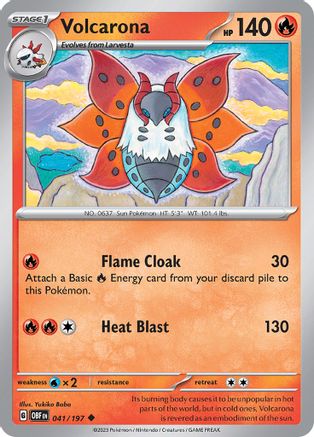 Volcarona 041/197 - Reverse Holofoil SV03 Obsidian Flames - Uncommon
