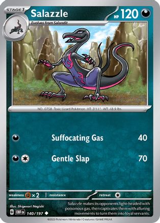 Salazzle 140/197 - Reverse Holofoil SV03 Obsidian Flames - Uncommon