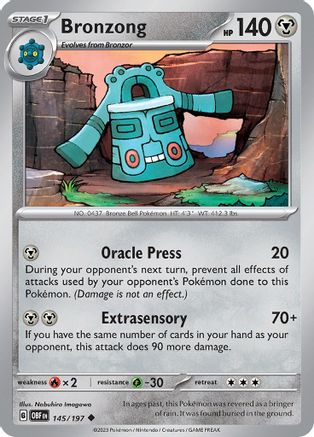 Bronzong 145/197 SV03 Obsidian Flames - Uncommon