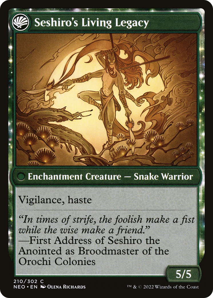 Tales of Master Seshiro (NEO-210) - Kamigawa: Neon Dynasty: (fandfc, enchantment) Foil