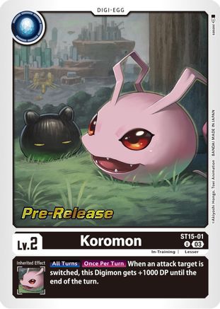 Koromon (ST15-01) - Starter Deck 15: Dragon of Courage Pre-Release Cards Foil