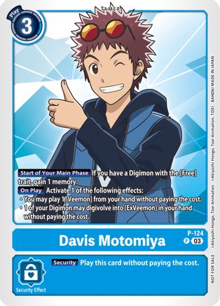 Davis Motomiya - P-124 (NYCC 2023 Demo Deck) (P-124) - Digimon Promotion Cards