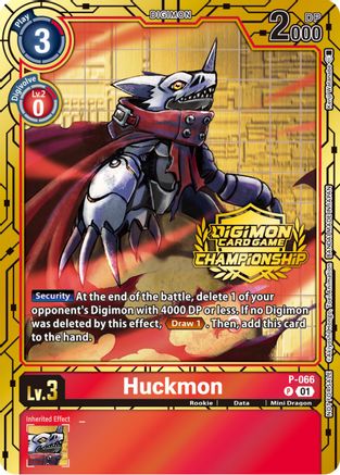 Huckmon - P-066 (Championship 2023 Gold Card Set) (P-066) - Digimon Promotion Cards Foil
