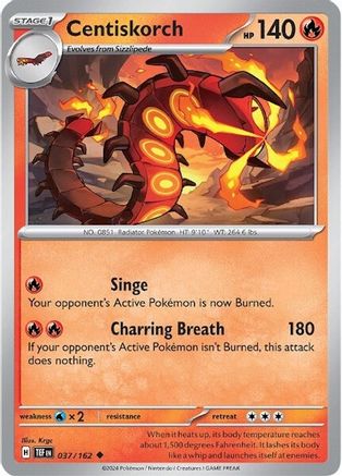 Centiskorch 037/162 SV05 Temporal Forces - Uncommon