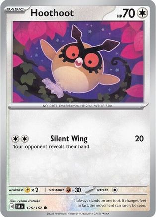 Hoothoot 126/162 - Reverse Holofoil SV05 Temporal Forces - Common