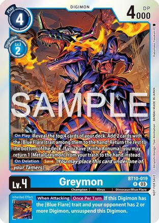 Greymon - BT10-019 (Official Tournament Vol.13 Winner Pack) (BT10-019) - Xros Encounter Foil