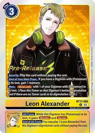 Leon Alexander (BT17-086) - Secret Crisis Pre-Release Cards Foil