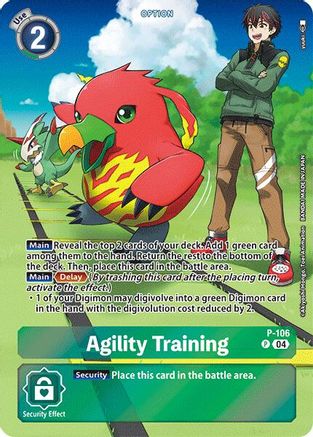 Agility Training (Starter Deck 18 Exclusive) (P-106) - Digimon Promotion Cards Foil