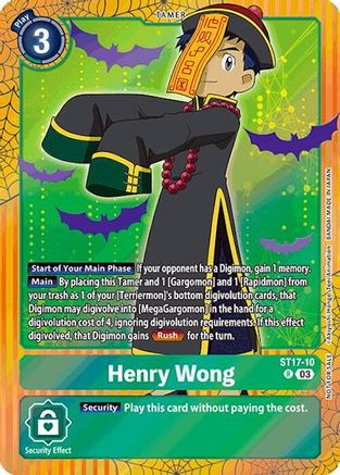 Henry Wong (Halloween Event 2024) (ST17-10) - Starter Deck 17: Double Typhoon Advanced Deck Set Foil