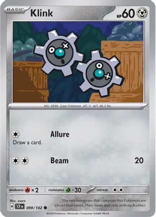 Klink 099/142 - Reverse Holofoil SV07 Stellar Crown - Common