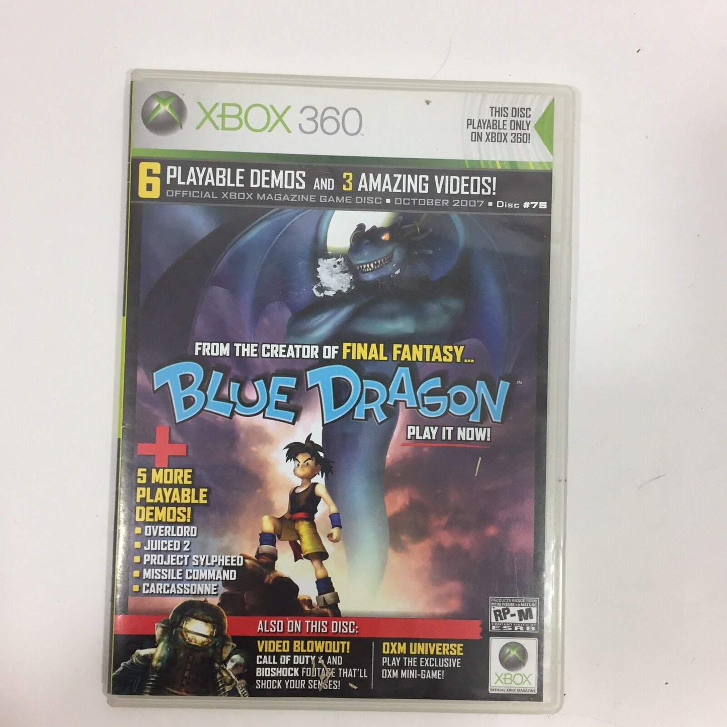 XBOX 360 Blue Dragon Collector's DEMO Disc