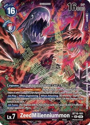 ZeedMillenniummon (Alternate Art) (BT19-101) - Release Special Booster 2.0 Foil