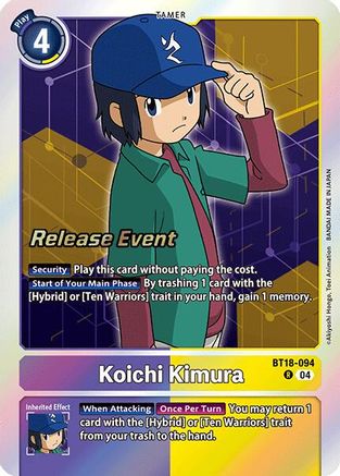 Koichi Kimura (BT18-094) - Release Special Booster 2.0 Celebration Event Cards Foil
