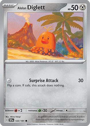 Alolan Diglett 122 SV08 Surging Sparks - Common