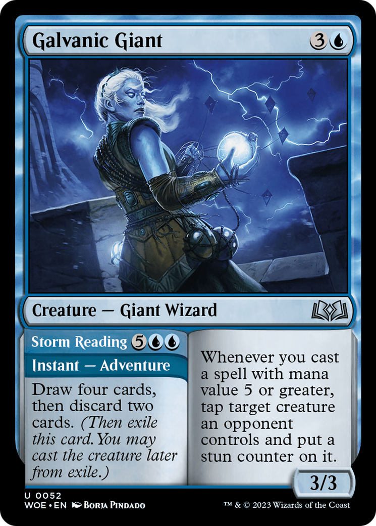 Galvanic Giant // Storm Reading (WOE-052) - Wilds of Eldraine Foil