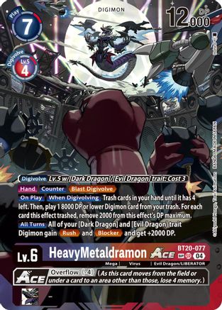 HeavyMetaldramon ACE (Textured) (BT20-077) - Release Special Booster 2.5 Foil