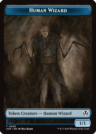 Human Wizard // Emblem - Jace, Unraveler of Secrets Double-Sided Token (INR-5 // 25) - Innistrad Remastered Foil