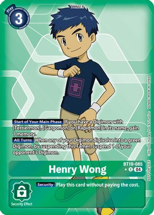 Henry Wong (Release Special Booster 2.5: Box Promotion Pack) (BT19-085) - Release Special Booster 2.5 Foil