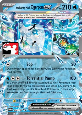 Wellspring Mask Ogerpon ex 064 - Holofoil Prize Pack Series Cards - Double Rare