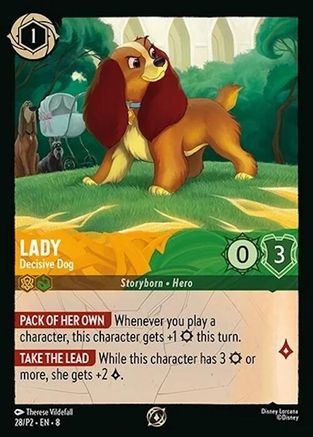 Lady - Decisive Dog (28/P2) - Disney Lorcana Promo Cards Cold Foil