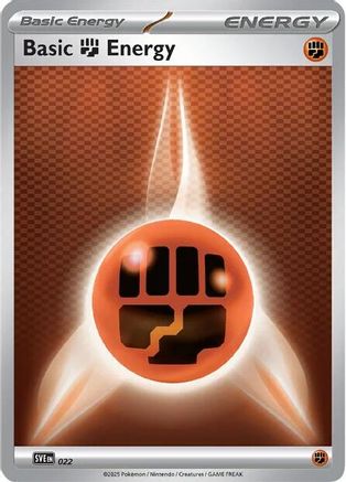 Basic Fighting Energy 022 - Reverse Holofoil SVE Scarlet & Violet Energies - Common