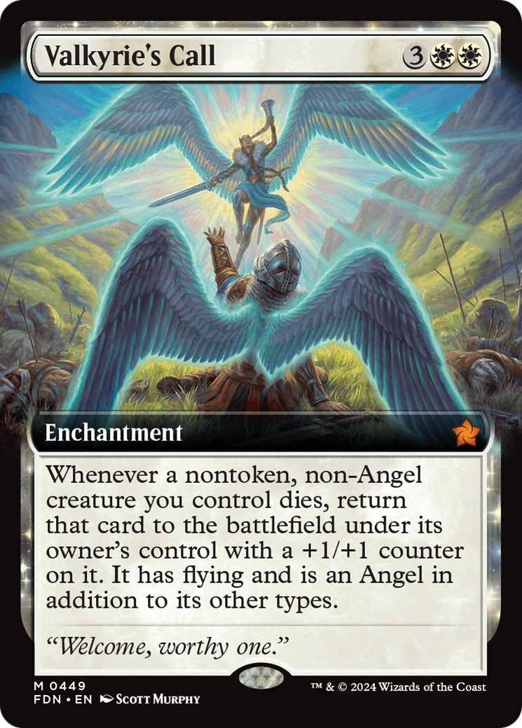 Valkyrie's Call (Extended Art) (FDN-449) - Foundations: (Extended Art) Foil