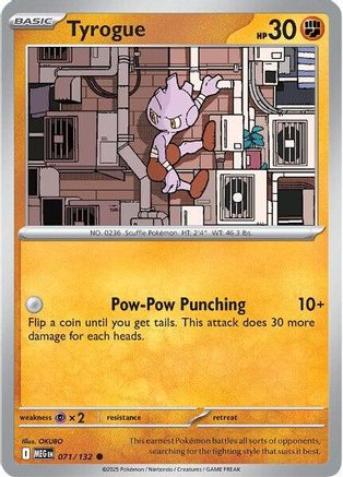 Tyrogue 071 ME01 Mega Evolution - Common