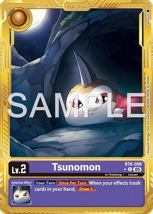 Tsunomon (Gold Border) (BT6-006) - Advanced Booster Digimon Generation Foil