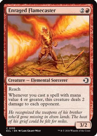 Enraged Flamecaster (ECL-135) - Lorwyn Eclipsed Foil