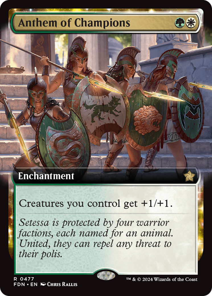 Anthem of Champions (Extended Art) (FDN-477) - Foundations: (Extended Art) Foil