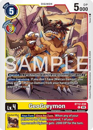 GeoGreymon - BT12-038 (Reprint) (BT12-038) - Advanced Booster Digimon Generation Foil