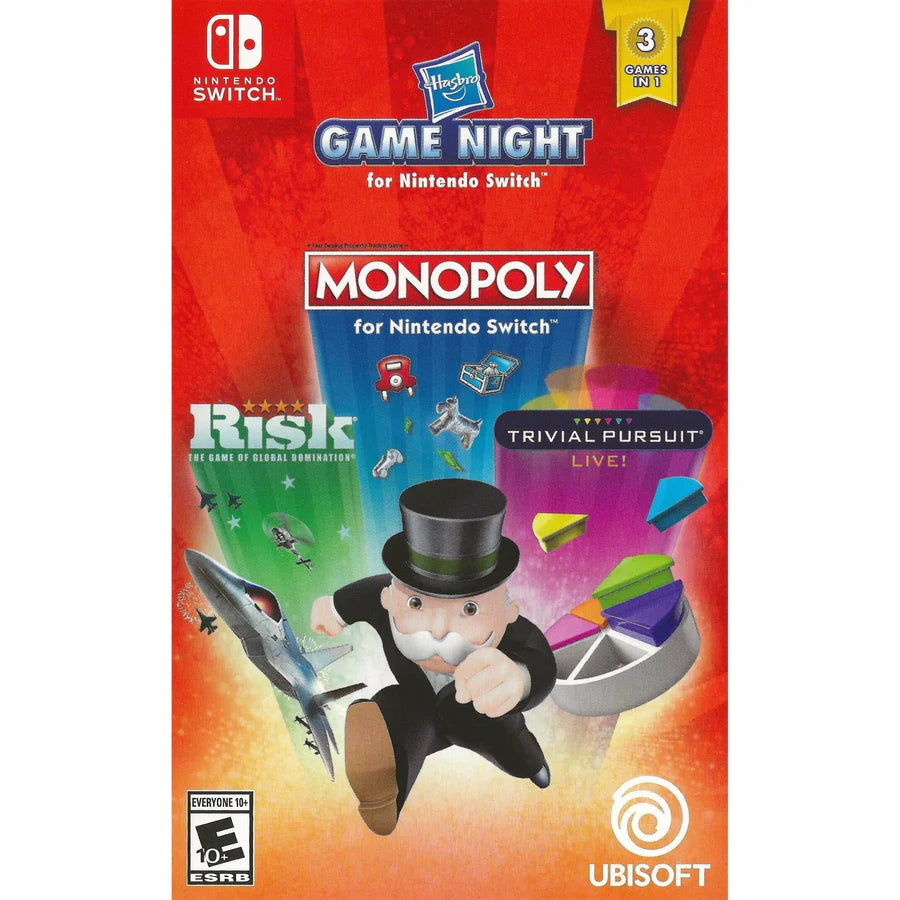 Hasbro Game Night Monopoly Risk Trivial Pursuit