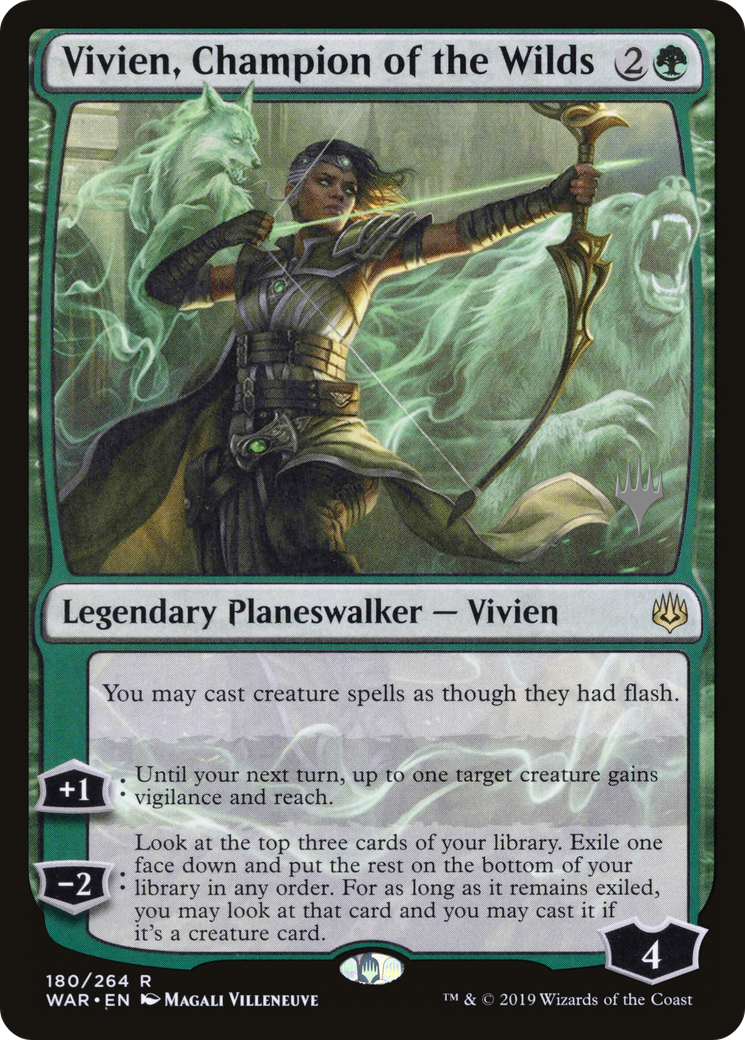 Vivien, Champion of the Wilds (PPELD-180P) - War of the Spark Promos Foil