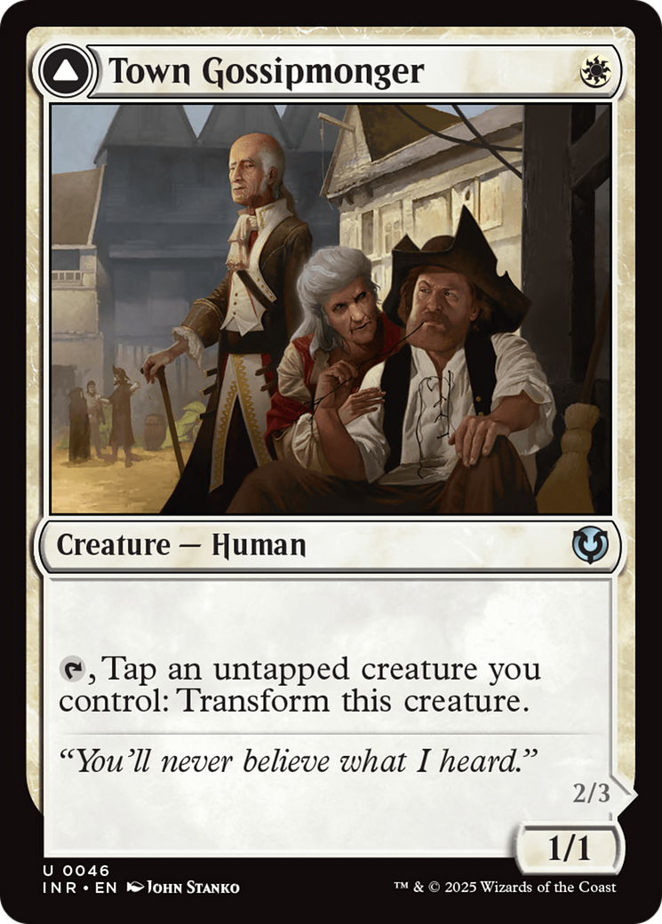 Town Gossipmonger // Incited Rabble (INR-046) - Innistrad Remastered