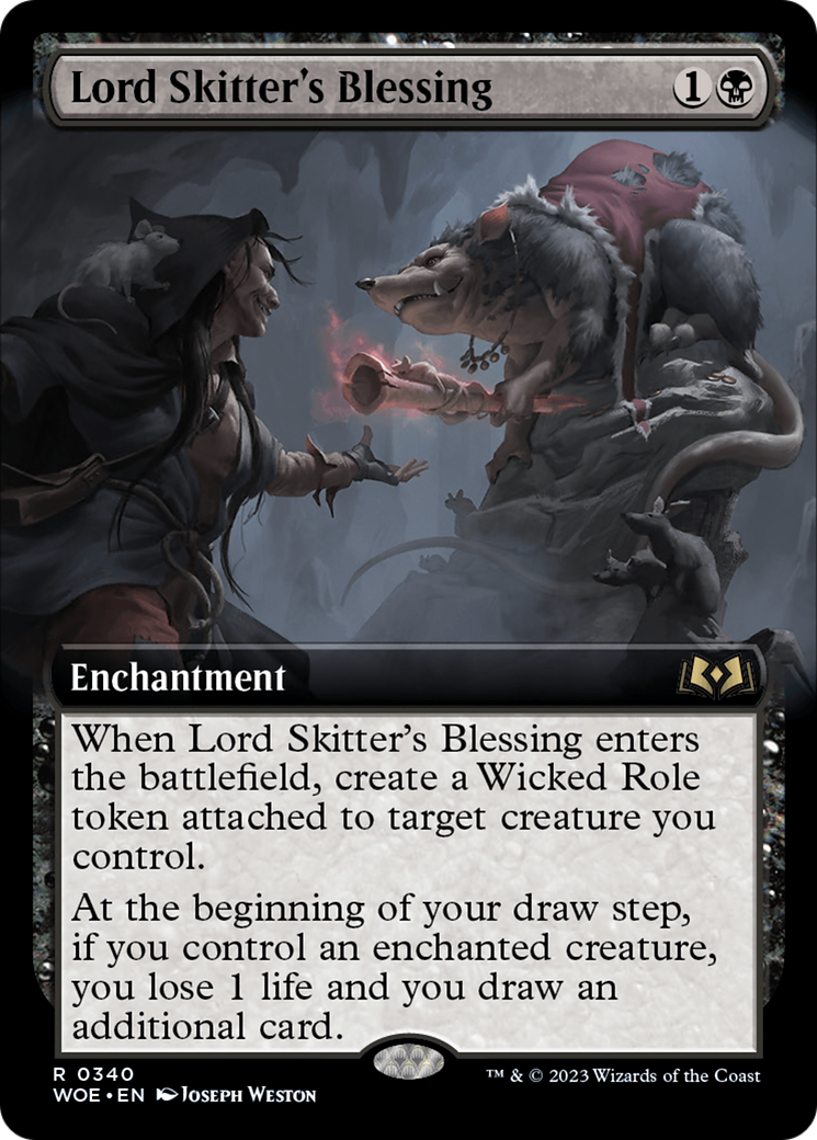 Lord Skitter's Blessing (WOE-340) - Wilds of Eldraine: (Extended Art) Foil