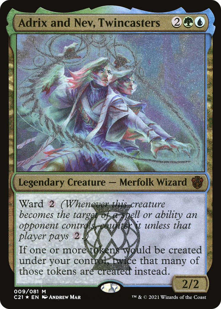 Adrix and Nev, Twincasters (C21-009) - Commander 2021 Display Commanders Foil